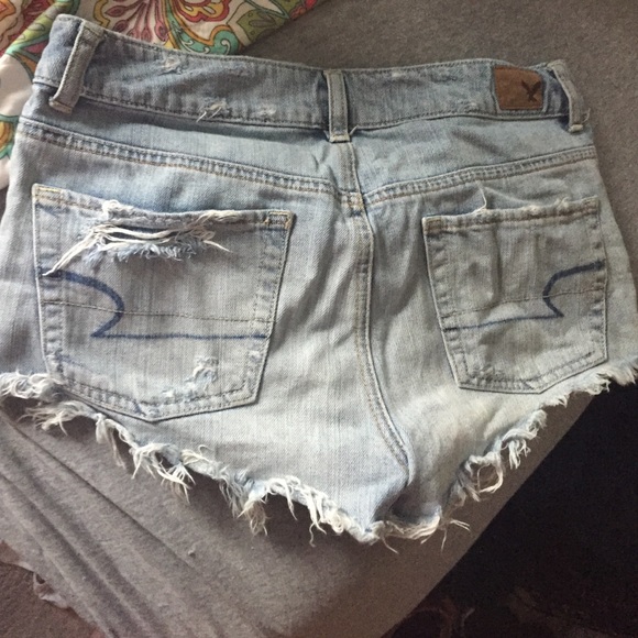 High rise jean shorties