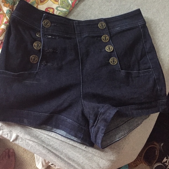 Jean high rise shorts