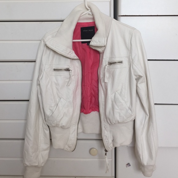 White leather jacket