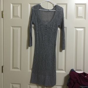 Crochet Gray dress - super cute with leggings