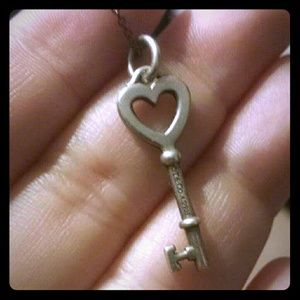 Authentic Tiffany & Co. Heart Key Necklace