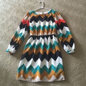 Fall-inspired chevron dress