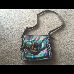 Plaid cross body bag