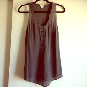 100% silk gray tank