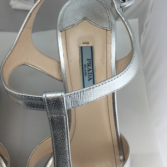 Authentic Prada Silver Wedges! - Picture 2 of 7
