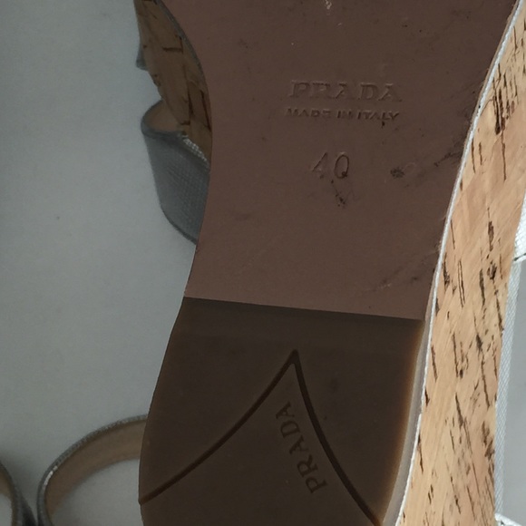 Authentic Prada Silver Wedges! - Picture 4 of 7