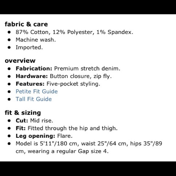 🎈BRAND NEW, GAP 1969, LONG & LEAN JEANS🎈 - Picture 4 of 4