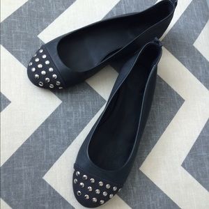 J. Crew  Studded Cap Toe Ballet Flats