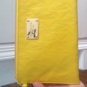 Citrus yellow MK clutch with wrist band