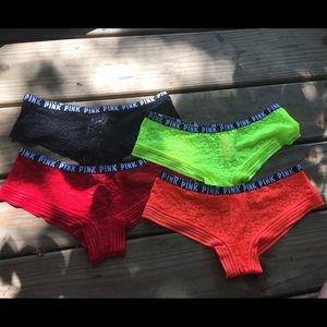 NWT SMALL Victoria's Secret PINK 4 pairs of pantY