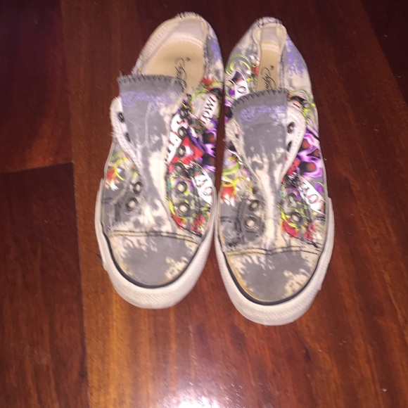 Ed Hardy sneakers size 7 good condition!