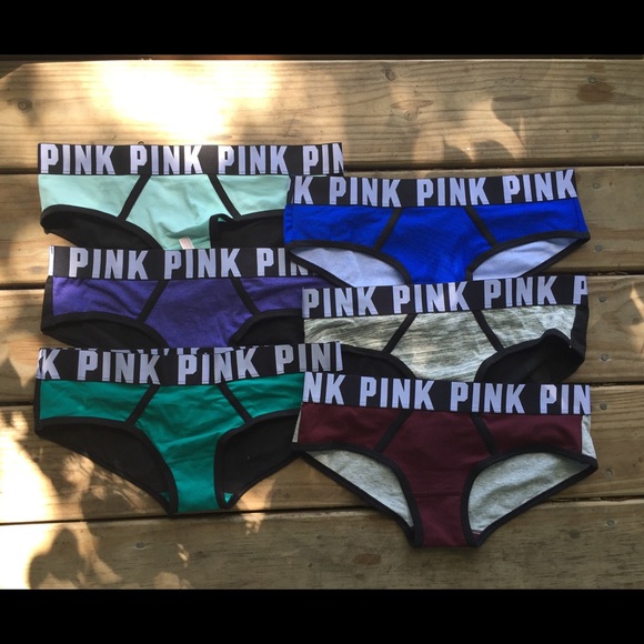 NWT MEDIUM Victoria's Secret PINK 5 pairs panty