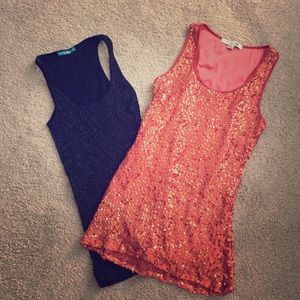 Sequin and Glitter tank top bundle