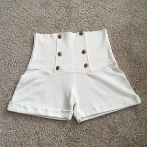 White Sailor Shorts