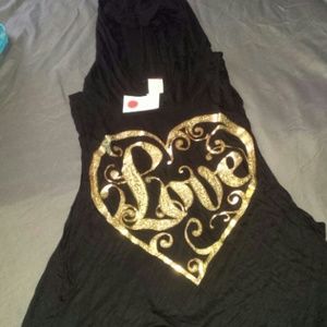 Black and gold love shirt