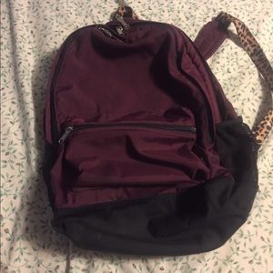 maroon Victoria's Secret PINK backpack