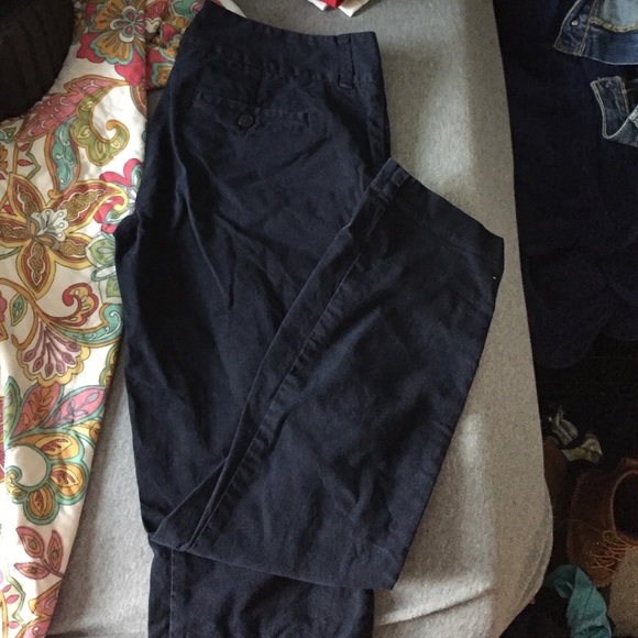 Navy blue cropped ankle andie pant