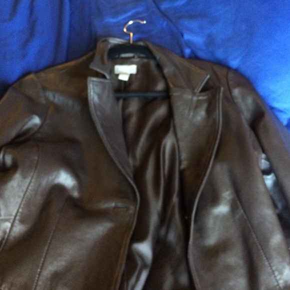 Leather jacket brown
