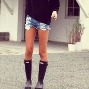 Black Glossy Hunter Boots