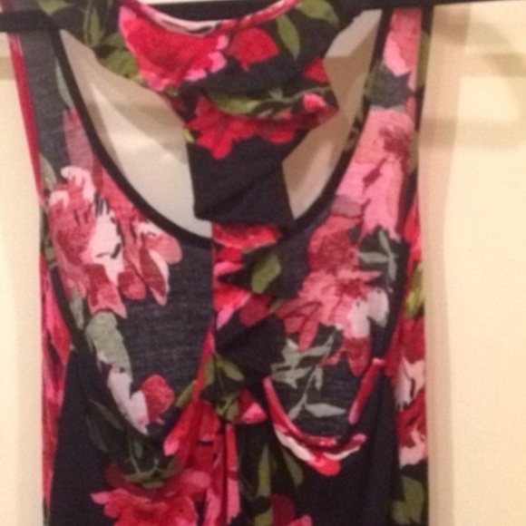 Flowered Racerback Tank - Picture 3 of 4