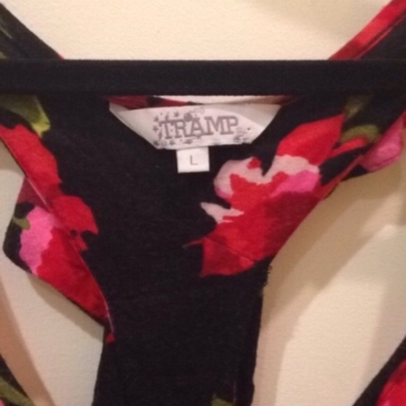 Flowered Racerback Tank - Picture 4 of 4