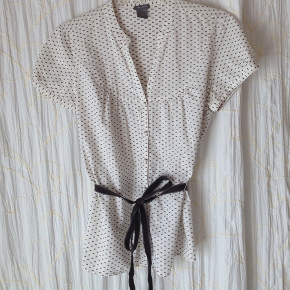 Beautiful brown and cream top from Ann Taylor