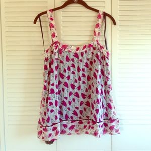 DVF pleated printed top
