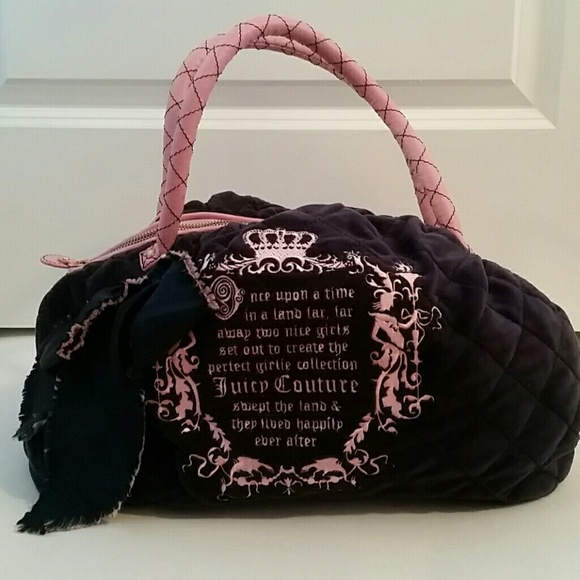 Juicy Couture Tote Bag in Navy + Pink