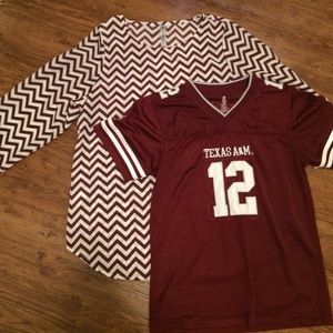 Game Day attire! Chevron and jersey bundle