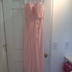 David's Bridal Bridesmaid dress petal pink