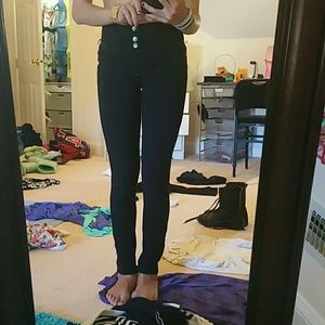 Girls Justice Black High Waisted Jeggings size 12