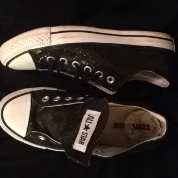Sparkly Black All Stars 🌟💣