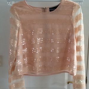 Light pink sequin MINKPINK top!