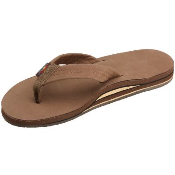 Rainbow Double Stack Brown Sandals