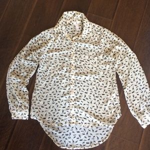 Sheer buttoned down shirt