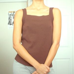 Jones New York brown sleeveless top size S