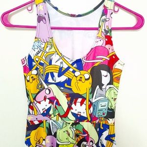 Blackmilk adventure time reversible skater dress