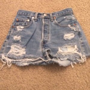 Levi's high rise shorts.