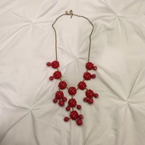 Red crew necklace