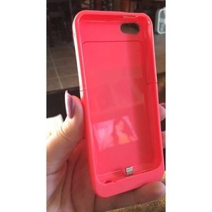Pink iPhone 5c external battery case