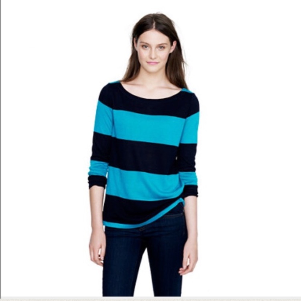 J. Crew Rugby Stripe Linen top