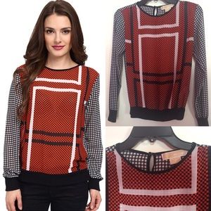 💕 Michael Kors Caspian Long Sleeve Knit Top