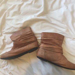 Tan booties