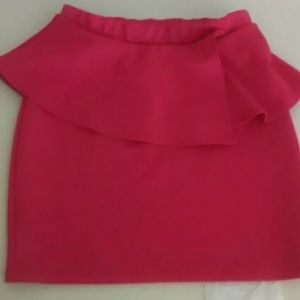 Pink peplum skirt