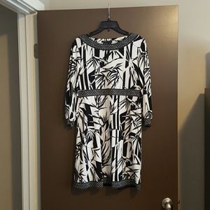 BCBG Black and White shift dress
