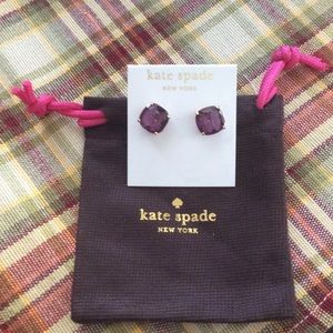 Kate Spade purple stud earrings.