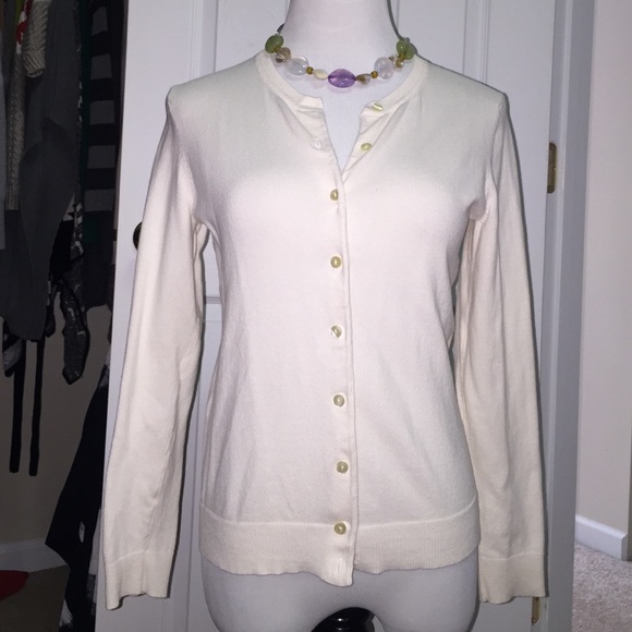 Karen Scott Cream Cardigan Sz Small