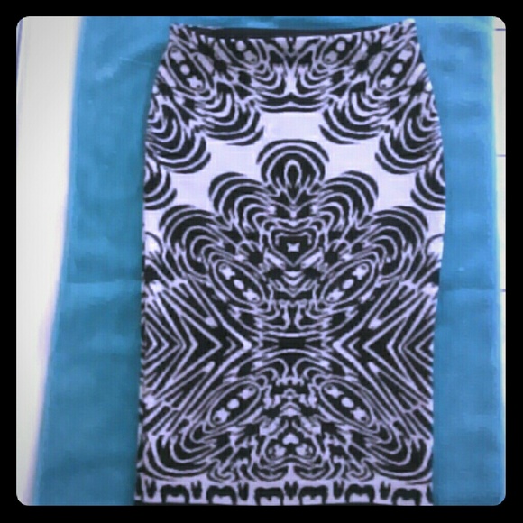 Black and silver skirt