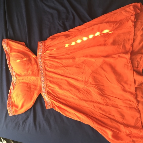 Orange Cut Out Dress
