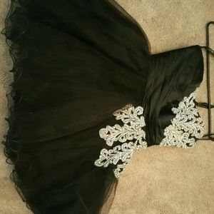 Sherri hill black beaded cocktail dress